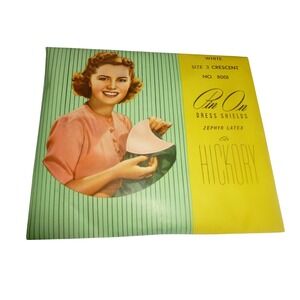 Vintage Hickory Pin On Dress Shields No 8001 White Size 3 Crescent Zephyr Latex